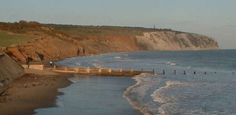 The shoreline towards Culver Cliff.