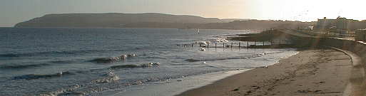 Sandown bay on an october evening.