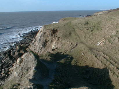 The shoreline just west of St. Catherine's Lighthouse.