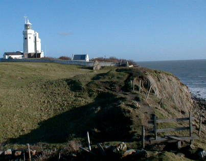 St Catherine's Lighthouse and cliff.